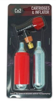 CO2 Mini Tyre Inflator Kit (With 2 x 16g CO2 + Cover) RED