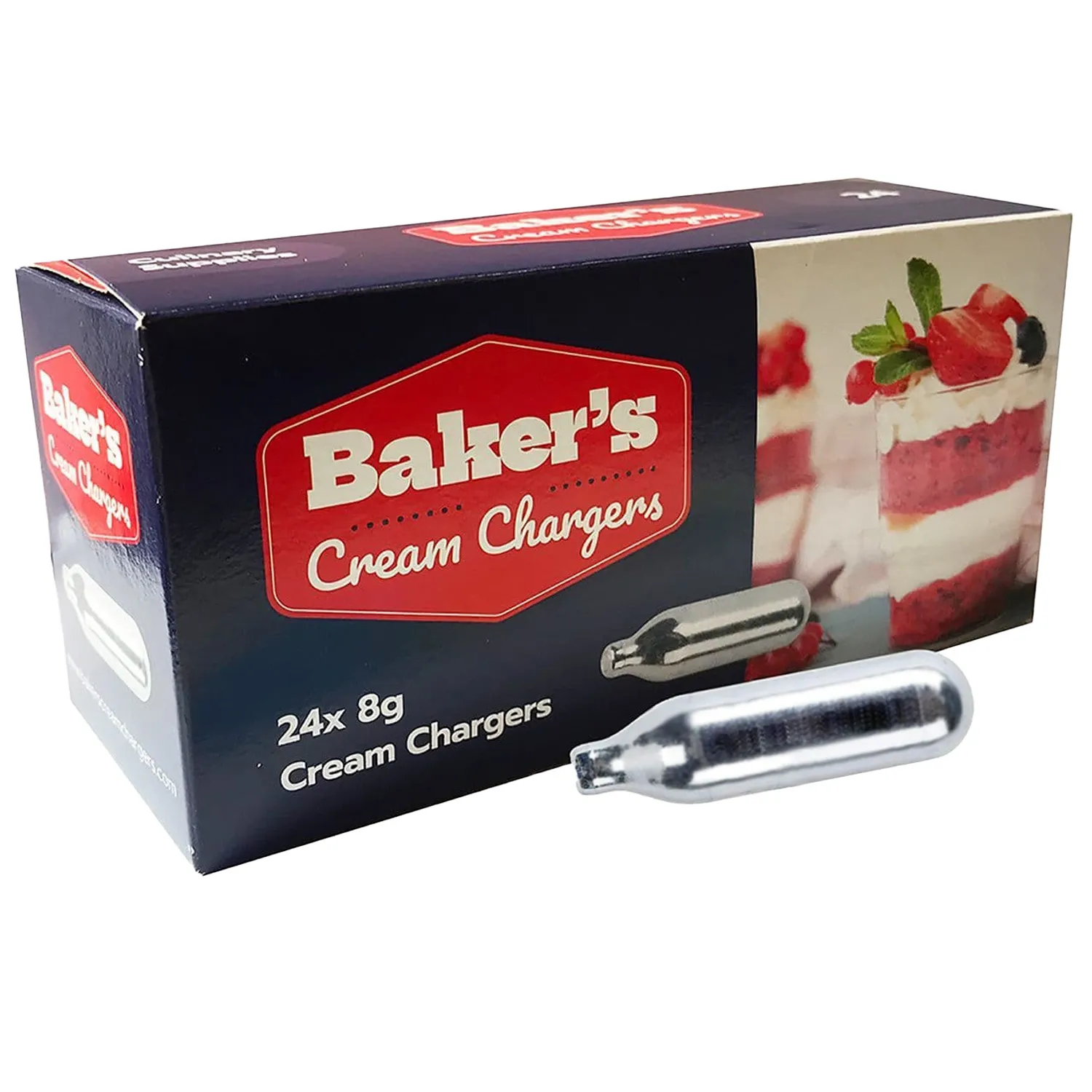 Cream Chargers from Bakers (Pack of 24) Made in Europe