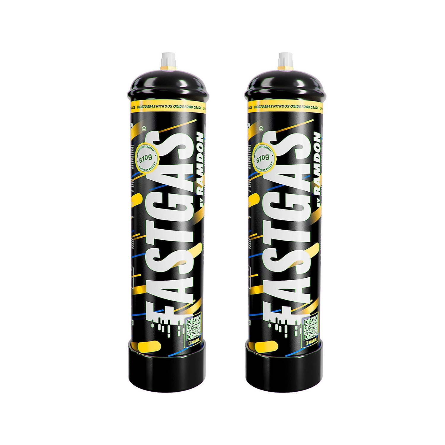 Cream Chargers by   Fast Gas x 2 (670g N2O)