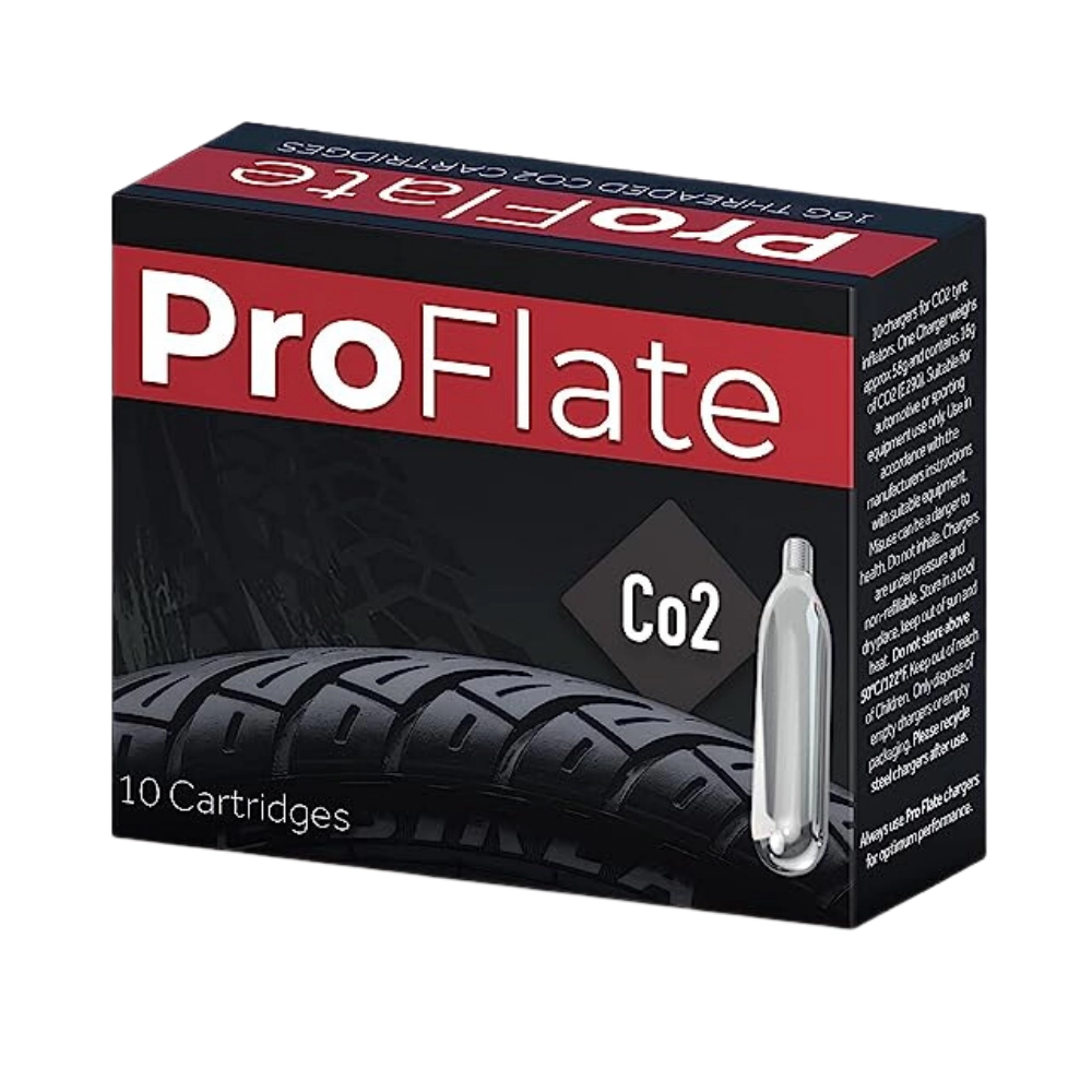 CO2 Pro Flate 16g Cartridges - Threaded - (Pack of 10)