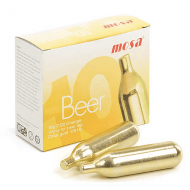 CO2 16g Mosa Non-Threaded Cartridges Case of 300 (30 x Boxes of 10)